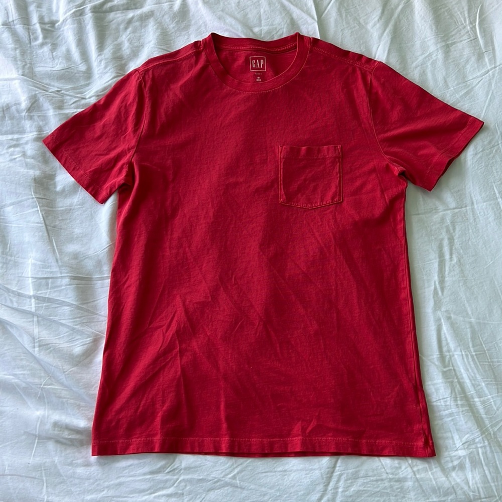 GAP Short Sleeve T-Shirt Red Medium
